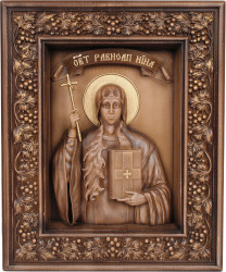  Резная икона "Святая мученица Нина"